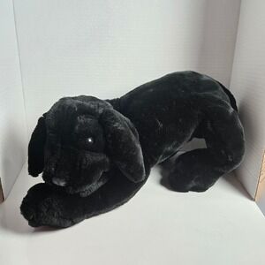 Folkmanis Black Labrador Lab Puppy Dog Full Body Hand Puppet Plush Folktails